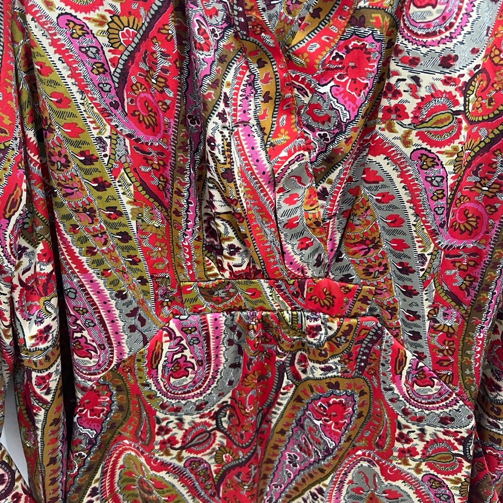 Zara paisley satin midi dress - Picture 6 of 11